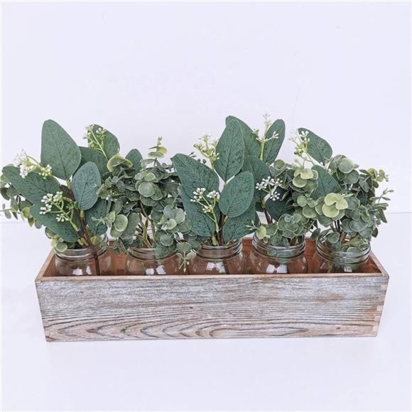 Mixed Eucalyptus Leaves Stems Bulk Artificial Eucalyptus Leaves Sprays Faux - Picture 2 of 6